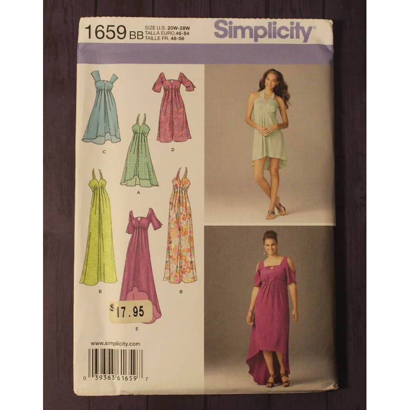 Simplicity 1659 Womens Dress, Halter Dress