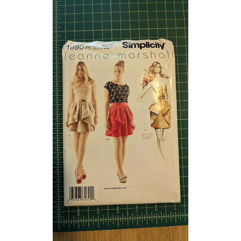 Simplicity 1690 Leanne Marshall Dress, Skirt & Top Sewing Pattern Sizes 12-20