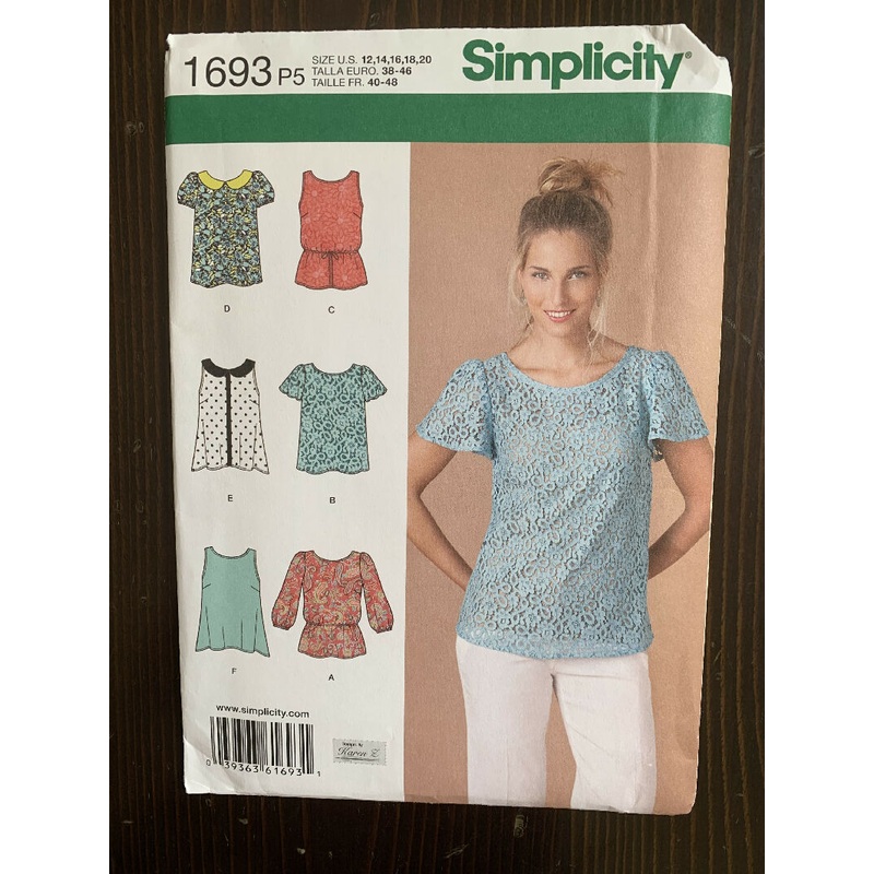Simplicity 1693 Misses' Tops