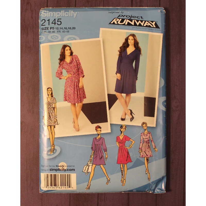 Simplicity 2145 Misses Dress with Variations, Project Runway