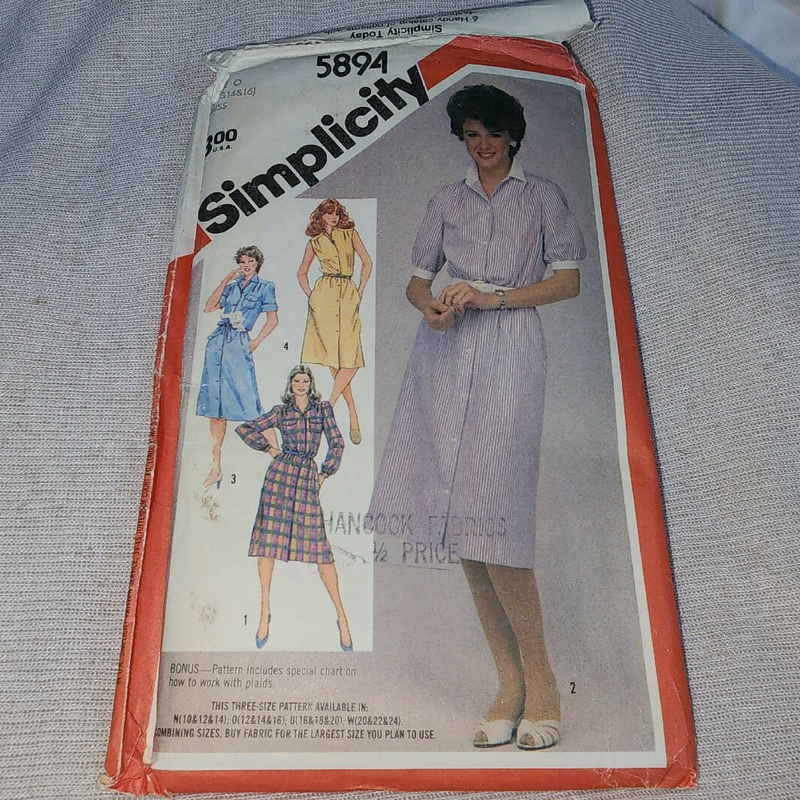 Simplicity 5894 - Misses Dress, UC/FF, SZ 12-16