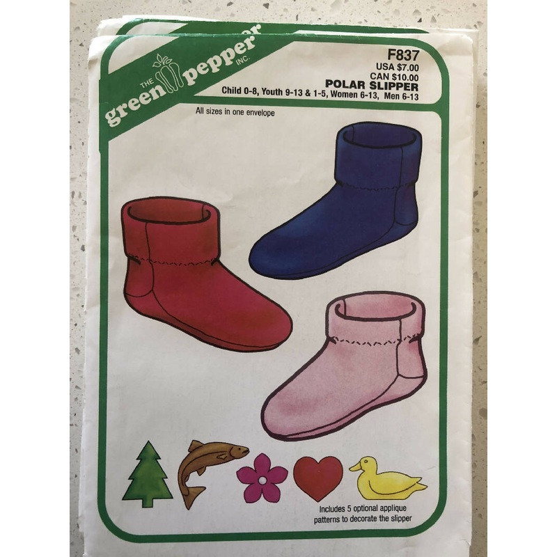The Green Pepper Pattern No. 837 - Polar Slipper
