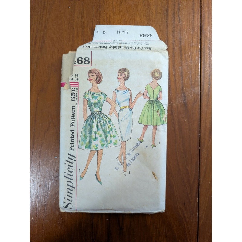 Vintage dress pattern: Simplicity 4468