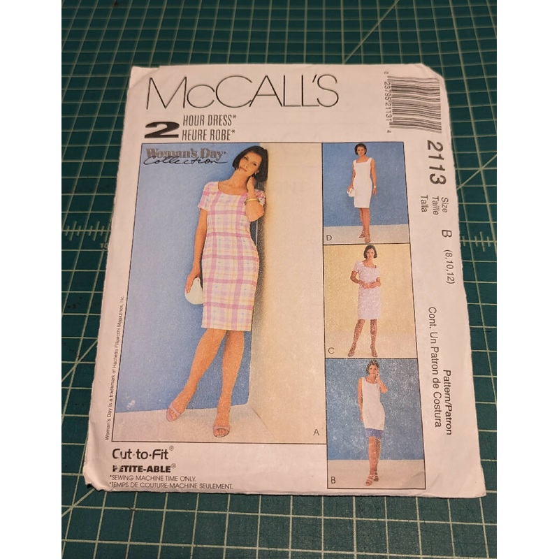 Vintage McCall's 2113 2-Hour Dress Pattern Sizes 8-12