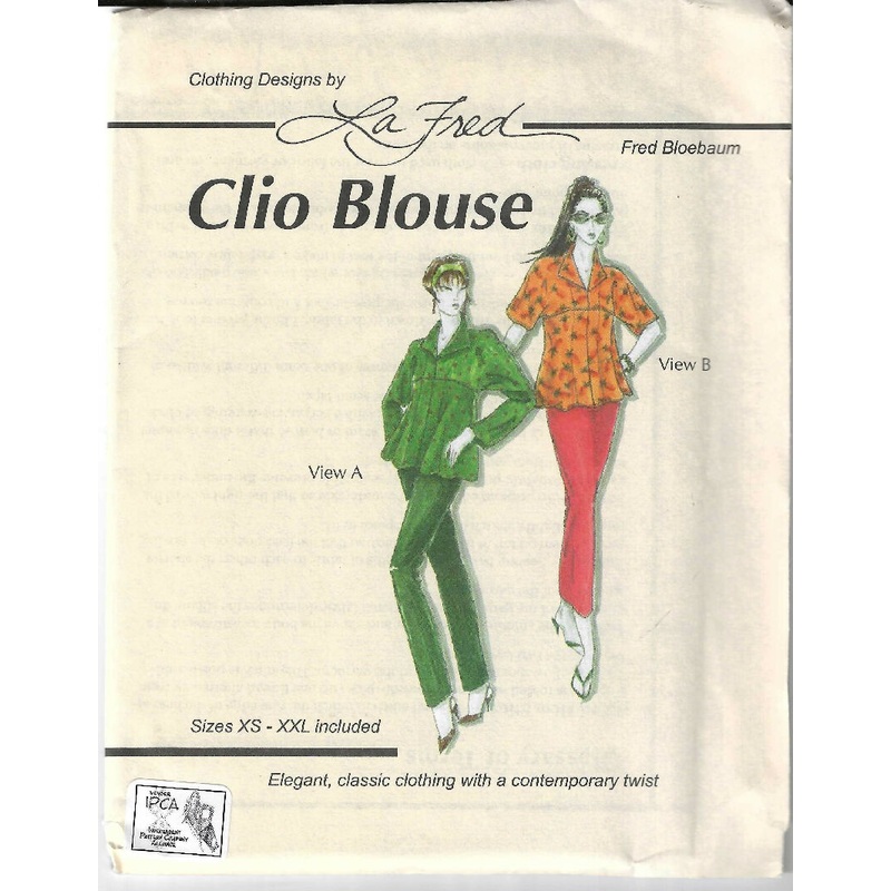 Women's Clio Blouse pattern by Fred Bloebaum for sizes 4 to 26