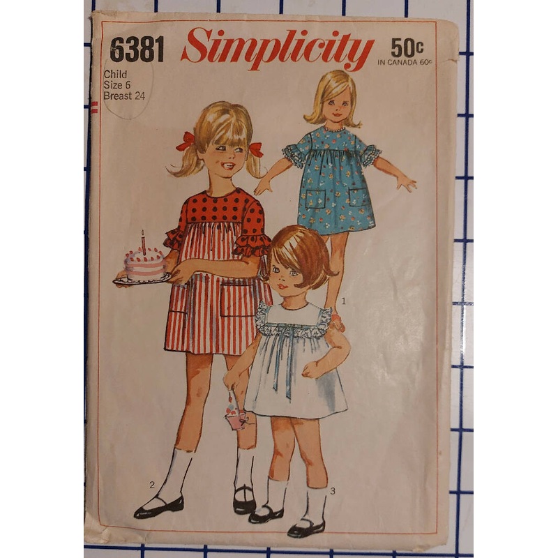6381 Simplicity child size 6 breast 24