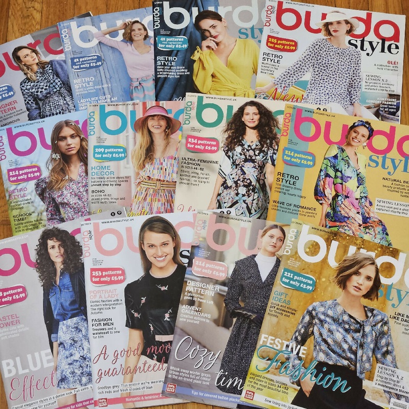 BurdaStyle 2019, English, 12 Magazines incl. Pattern Sheets