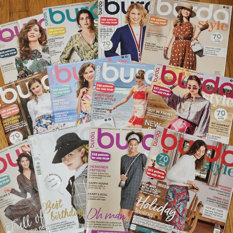 BurdaStyle 2020, English, 12 Magazines incl. Pattern Sheets