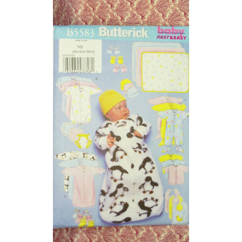 Butterick 5583 Baby size NB-Sml-Med