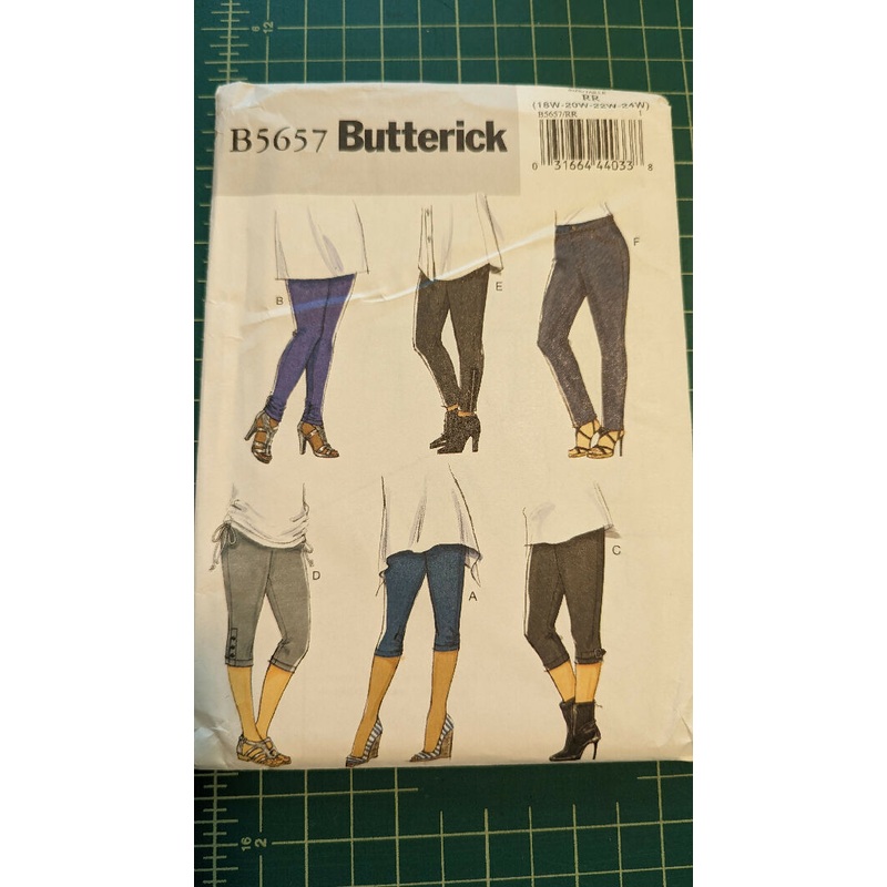 Butterick B5657 Leggings with Length Variations Sewing Pattern Sizes 18W-24W