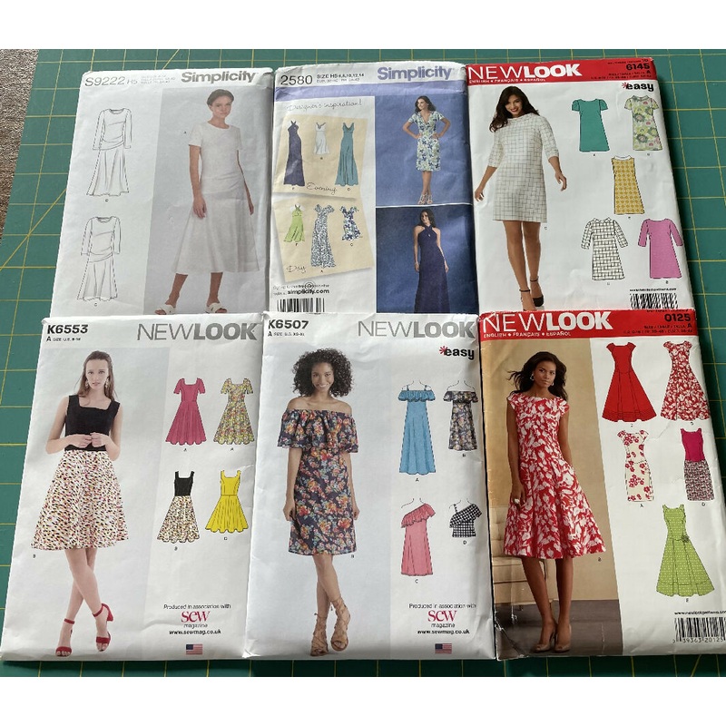 Lot of 6 Dress Patterns
