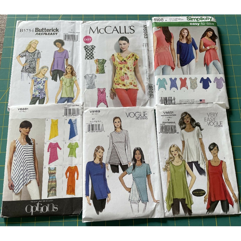 Lot of 6 Top patterns