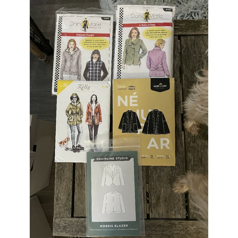 Lot of Indie Jacket sewing patterns