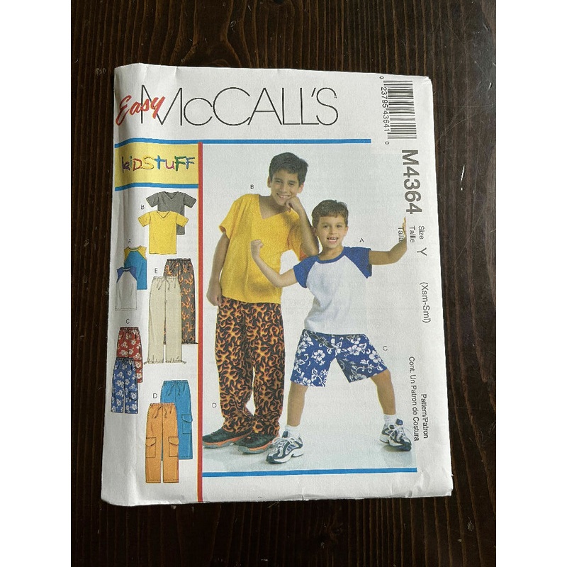 McCall's M4364 Child's T-shirt, Shorts and Pants Size Xsm-Sml
