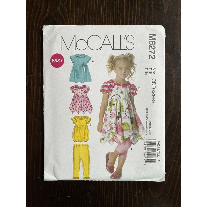McCall's M6272 Children's/Girl's Dress and Leggings