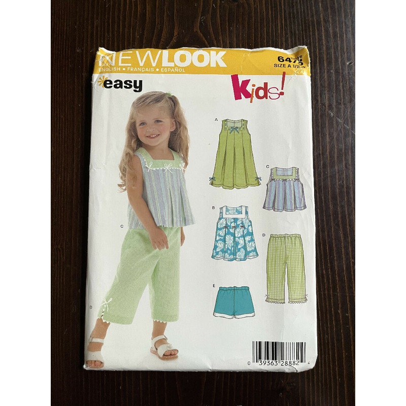 New Look 6473 Toddler's Top, Dress, Short and Pant Pattern