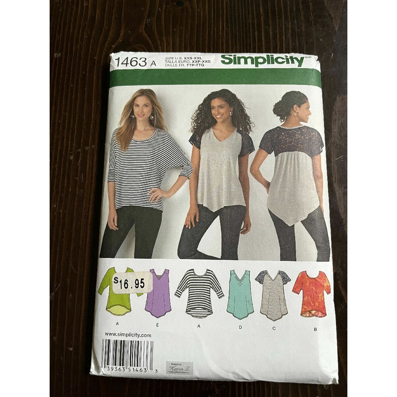Simplicity 1463 Misses Knit Tops