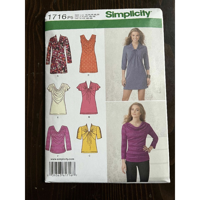 Simplicity 1716 Misses Top and Dress