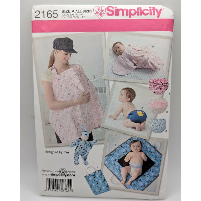 Simplicity 2165 Babies' Accessories & Diaper Cover Patterns