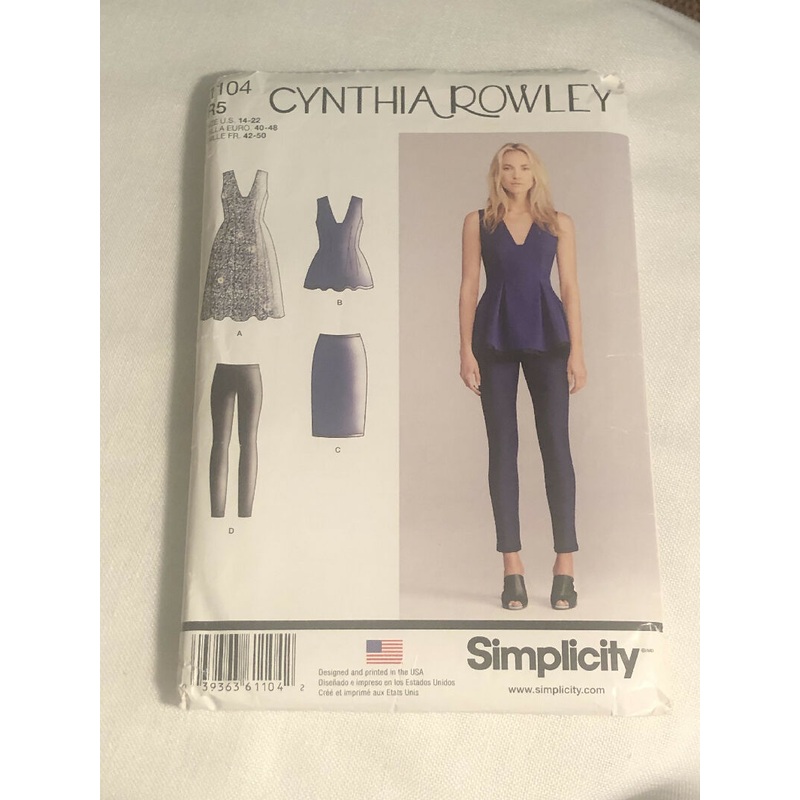 Simplicity Cynthia Rowley 1104 Sewing Pattern