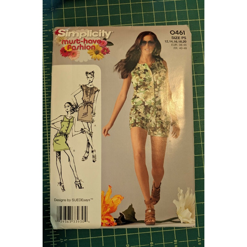 Simplicity O461 Design by SUEDEeasy Misses Dress or Romper Sewing Pattern Sizes 12-20
