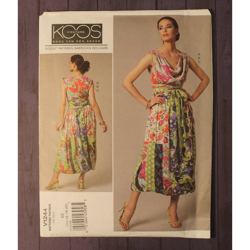 Vogue 1244 Misses Top, Reversible Skirt, and Belt, Koos van den Akker