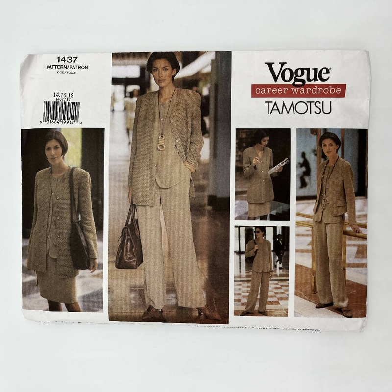 Vogue 1437 Tamotsu Career Wardrobe Pattern - Sizes 14-18