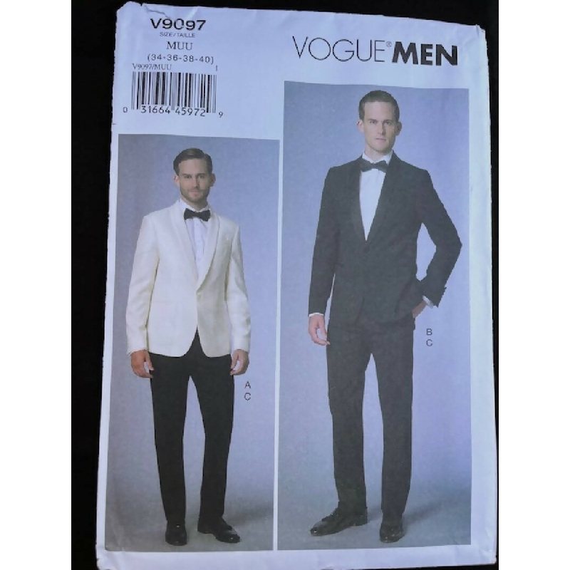 VOGUE MEN V9097 Mens Jacket and Pants (34-36-38-40)