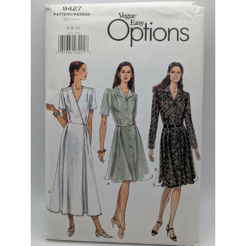 VTG Vogue 9427 Easy Options Misses' Dress Pattern Sizes 6-10