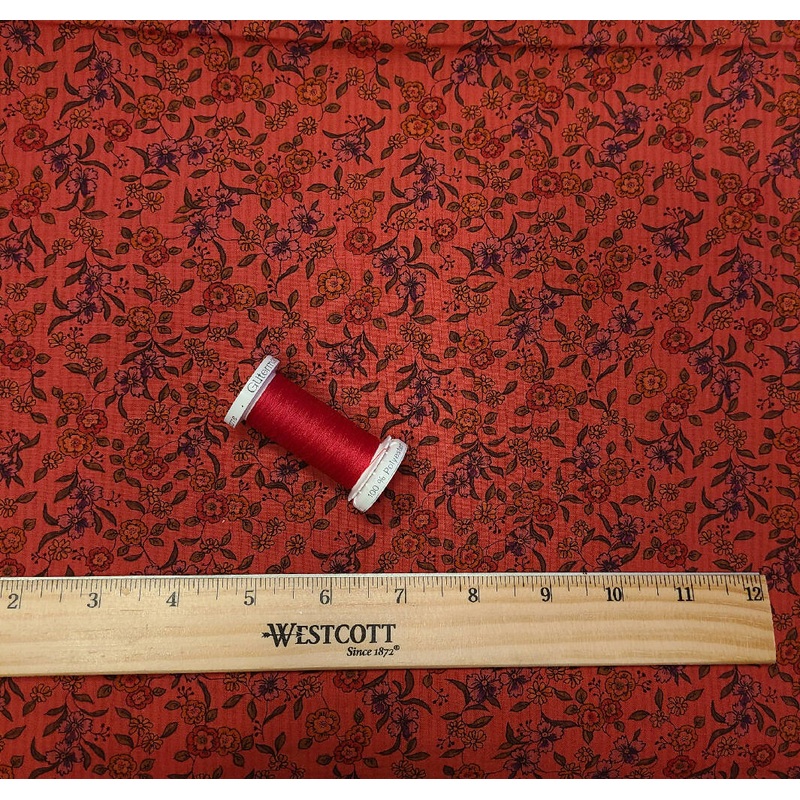 2 yards Floral cotton shirting - France