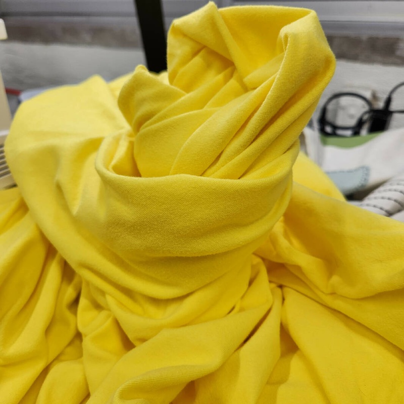 2 yards hot yellow cotton lycra