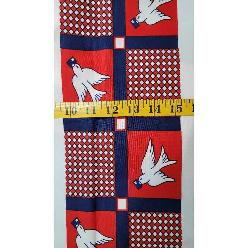 Ankara fabric Dove release, just under 1 yd+