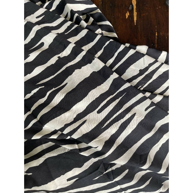 Black/Cream Zebra poly 3 yds