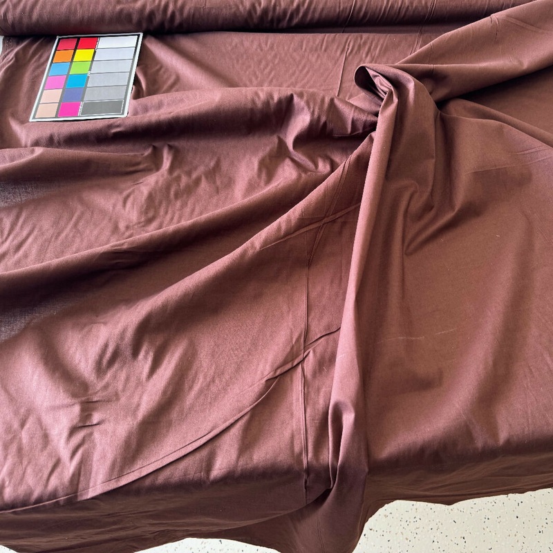 Brown Cotton-Synthetic Blend Woven - Yardage