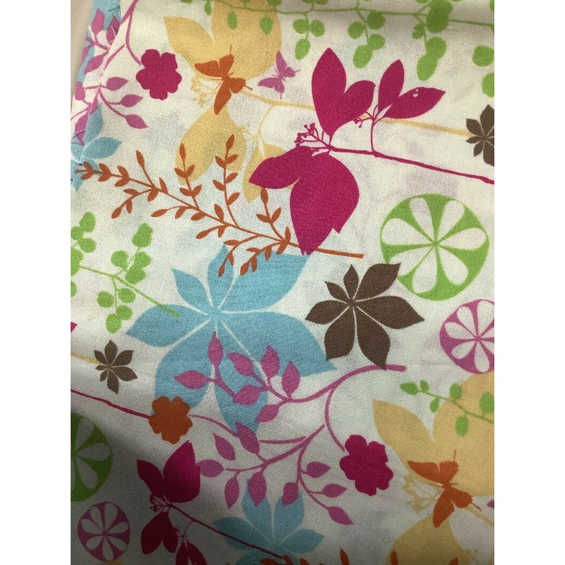 Cotton botanical butterflies fabric