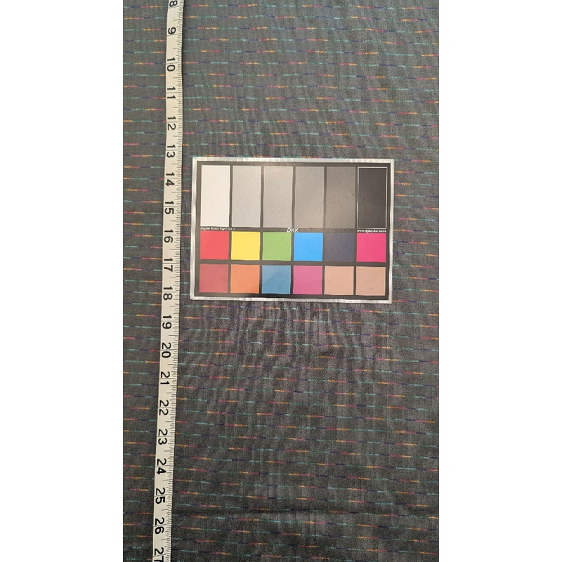Gray Multicolor Dashes & Dots Reversible Knit Fabric 59"W - Almost 2 yds