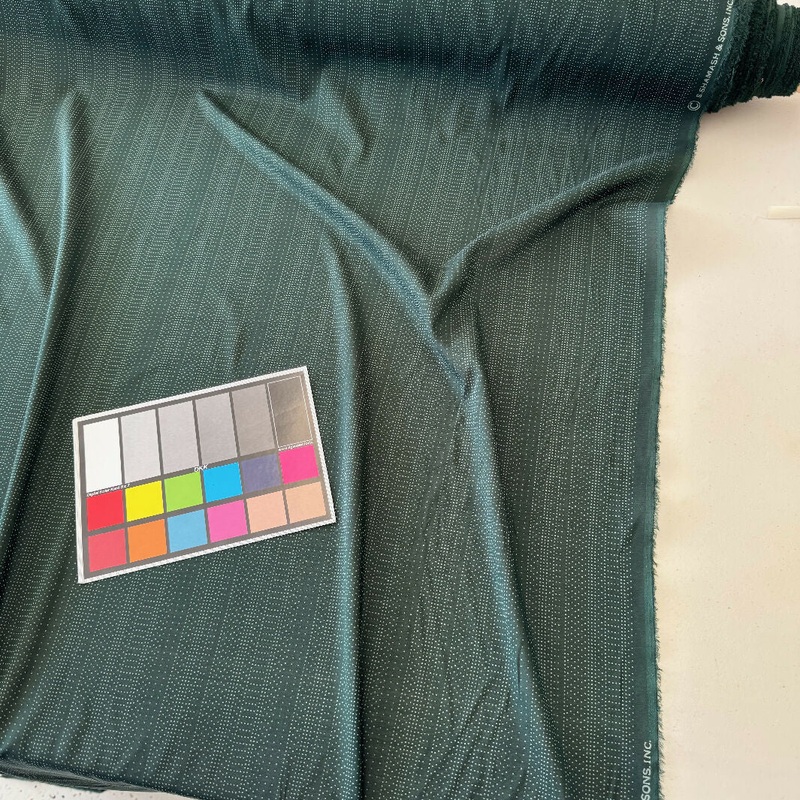Green Silk-Lycra Blend Woven - Yardage