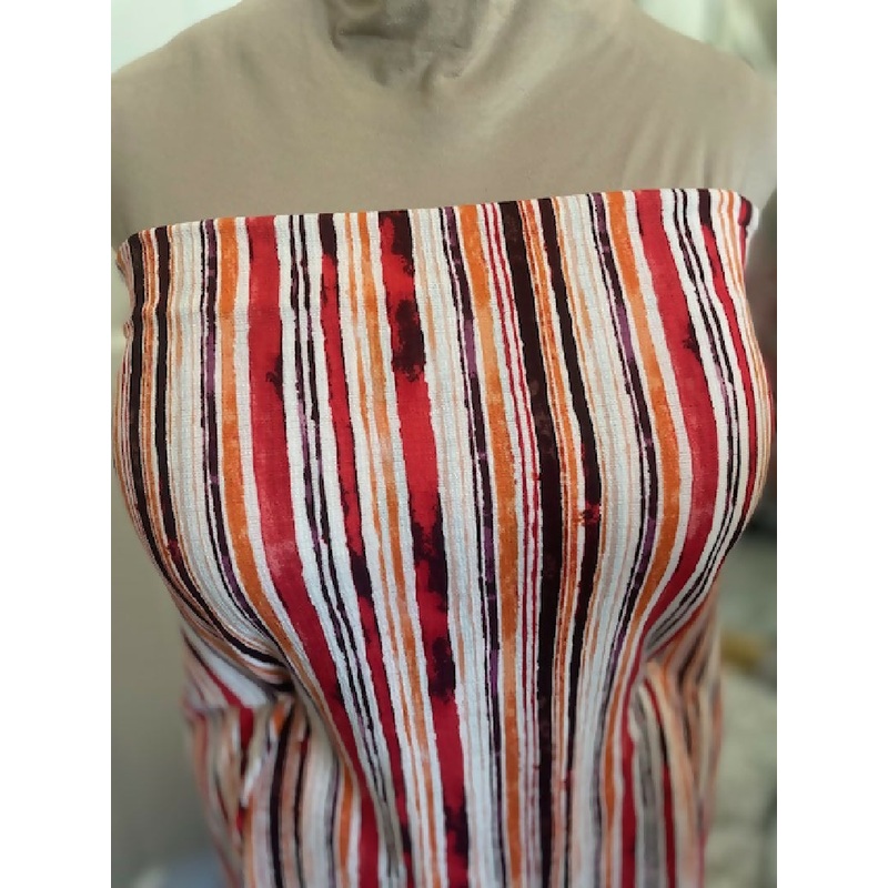 ITY Crepe Abstract striped Knit fabric 3 YRDS