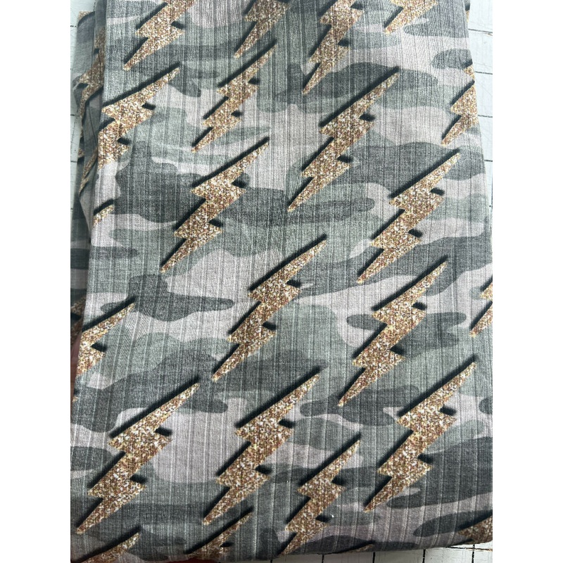 Knit Camo with Lightning bolts