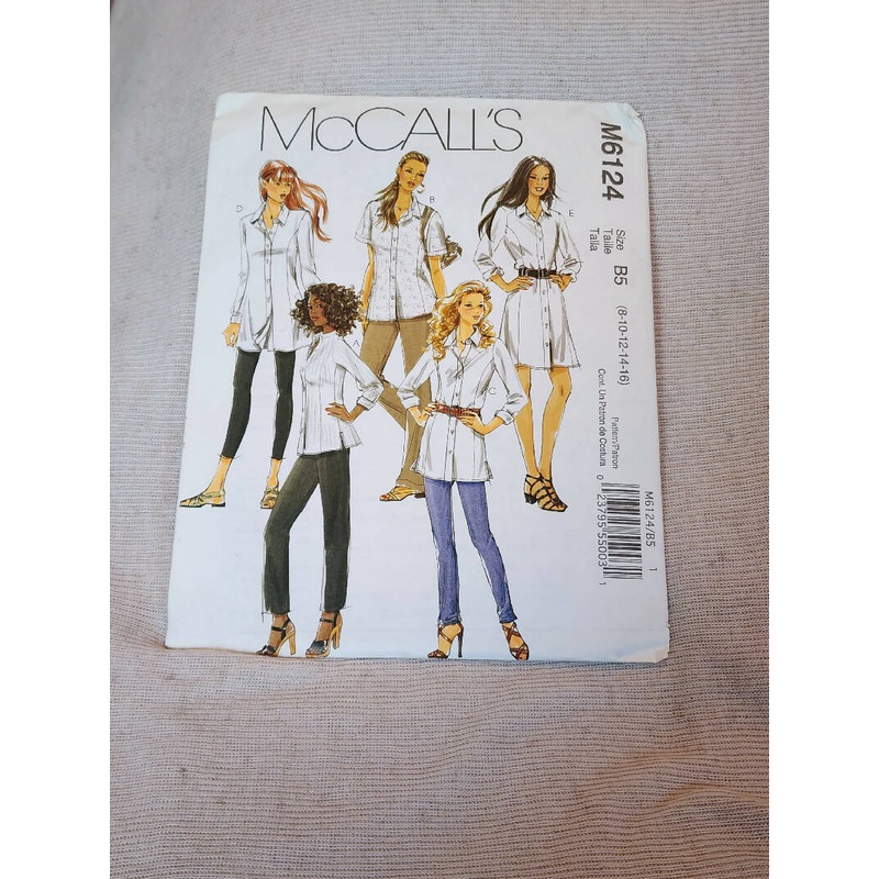McCall's M6124 - Misses Shirt, UC/FF, SZ 8-16