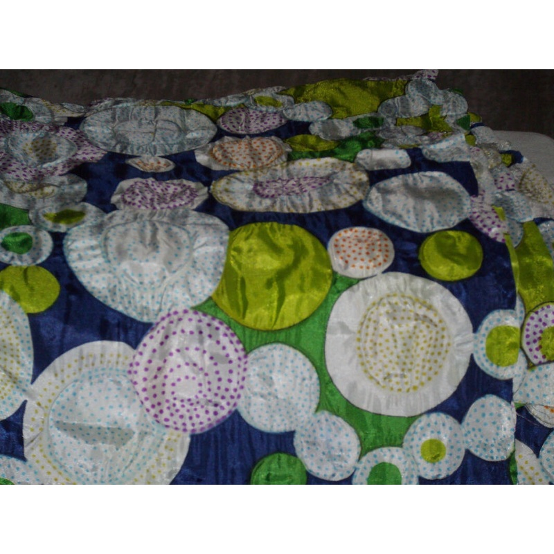Multi colored puffy dot nylon - 1 3/8 yds, 42" wide