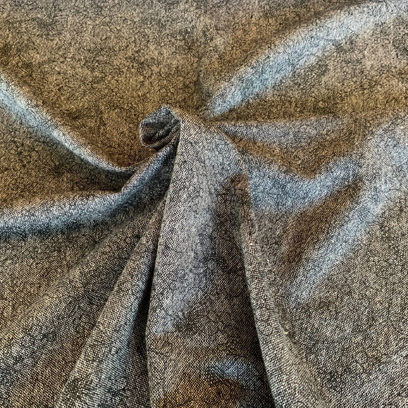 Navy (floral design on one side) Wool Blend Tweed