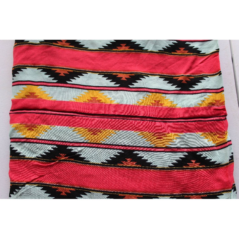 Pink, Mint, Yellow Tribal Print Cotton Fabric