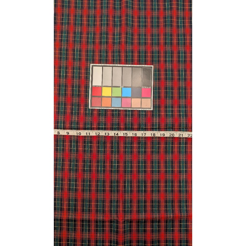 Red/Green/Blue/Yellow Wilson Tartan Cotton Shirting Woven Fabric 45"W - 4 yds