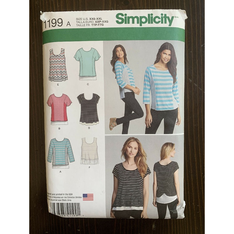 Simplicity 1199 Misses' Knit Tops