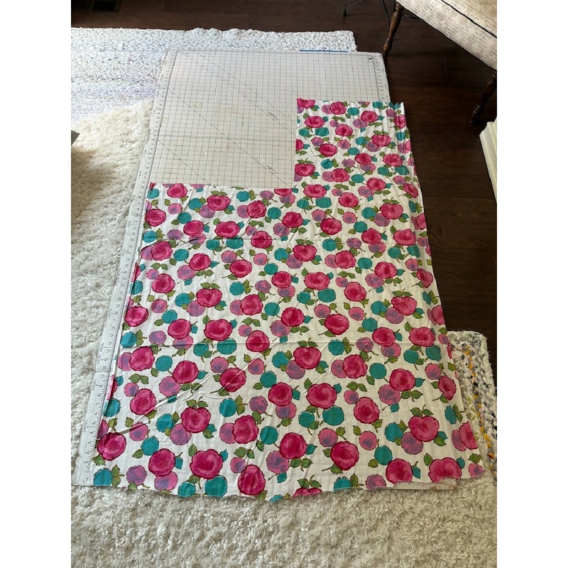Vintage fruit print stretch fabric