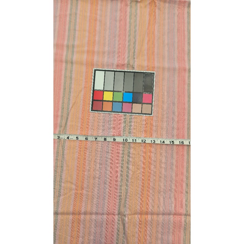 VTG Multicolor Sorbet Stripe Yarn Dyed Cotton Woven Fabric 44"W - 1 1/2 yds+