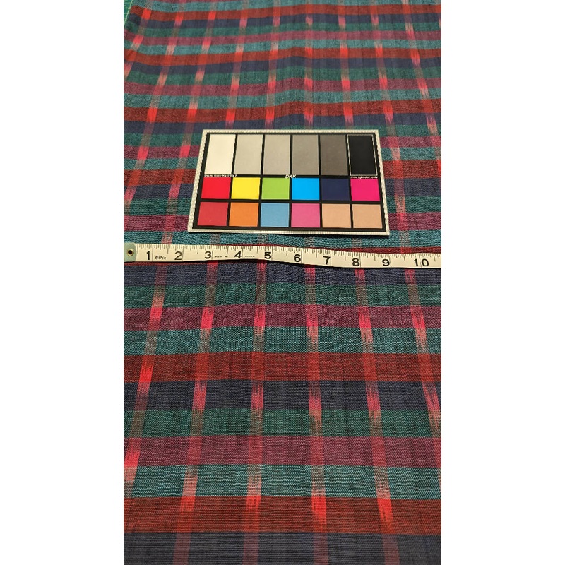 Yarn-Dyed Multicolor Plaid Cotton Woven Fabric 35"W - 3 yds+