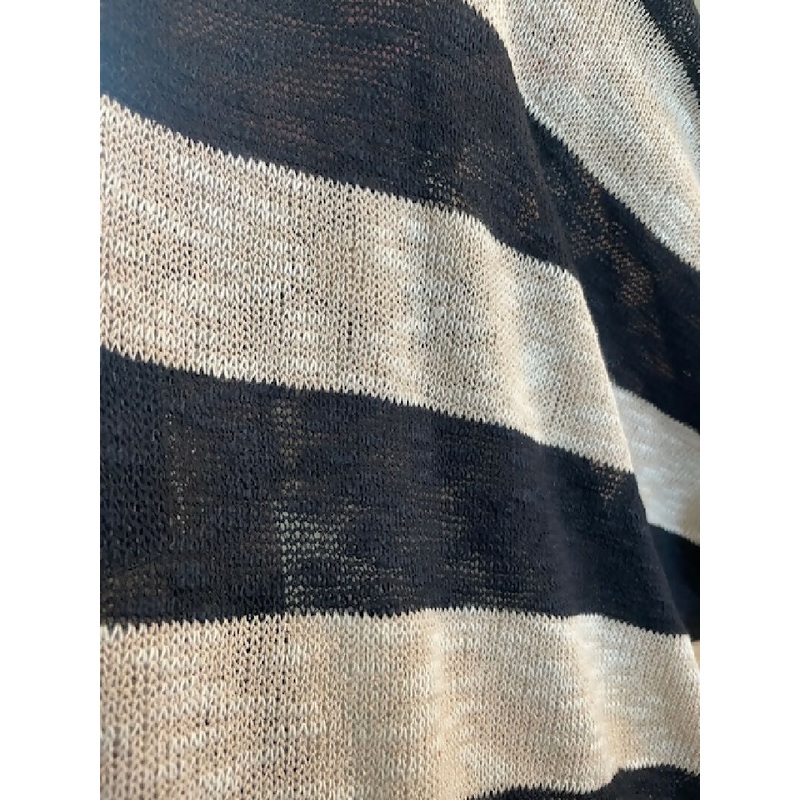 3 1/2 YRDS Black & Tan Knit Fabric