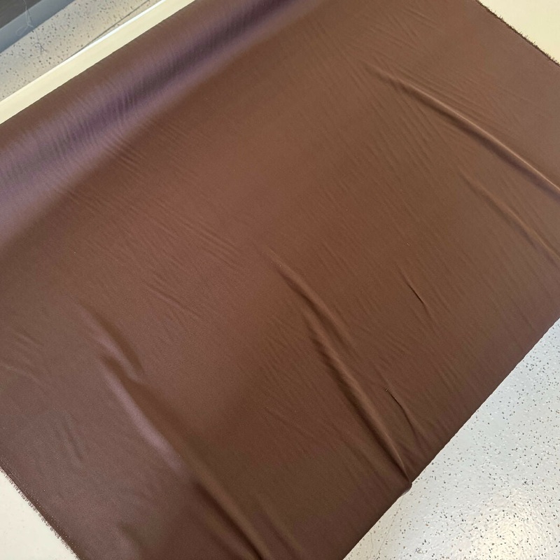 Dark Brown Silk-Spandex Blend Woven - Yardage